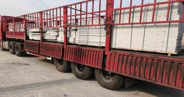 海南 白麻荔枝面外墙干挂，工厂装车日常