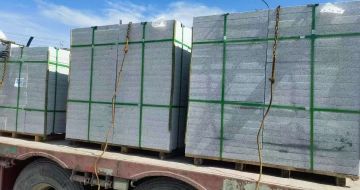 海南 芝麻白花岗岩地铺石装车日常