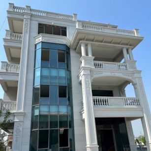 海南 白麻花岗岩别墅外墙干挂效果展示