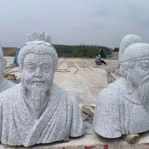 海南 白麻花岗岩石材人物立体雕刻