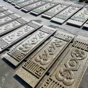 海南 黄金麻花岗岩外墙雕刻板