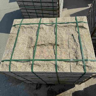 海南 黄金麻花岗岩石材自然面蘑菇石成品