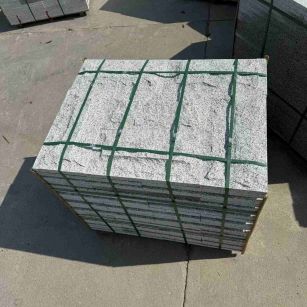 海南 白麻花岗岩石材自然面蘑菇石成品