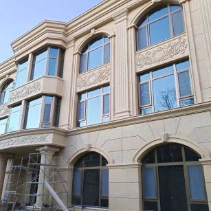 海南 黄金麻花岗岩别墅外墙干挂