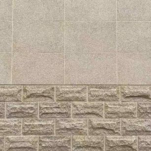 海南 黄金麻自然面蘑菇石配荔枝面干挂