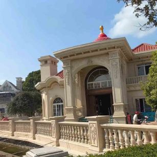 海南 黄金麻花岗岩欧式别墅