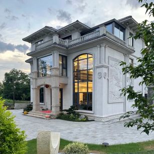 海南 白麻花岗岩私人别墅干挂石材豪华定制