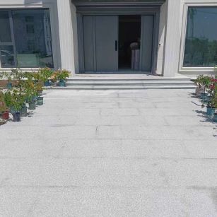 海南 芝麻白花岗岩地铺石地面铺装