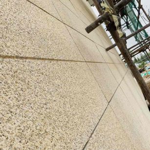 海南 黄金麻花岗岩荔枝面外墙干挂石材效果示例