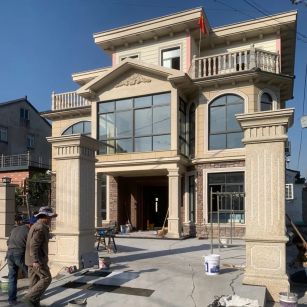 海南 黄金麻花岗岩荔枝面别墅外墙干挂私家专属