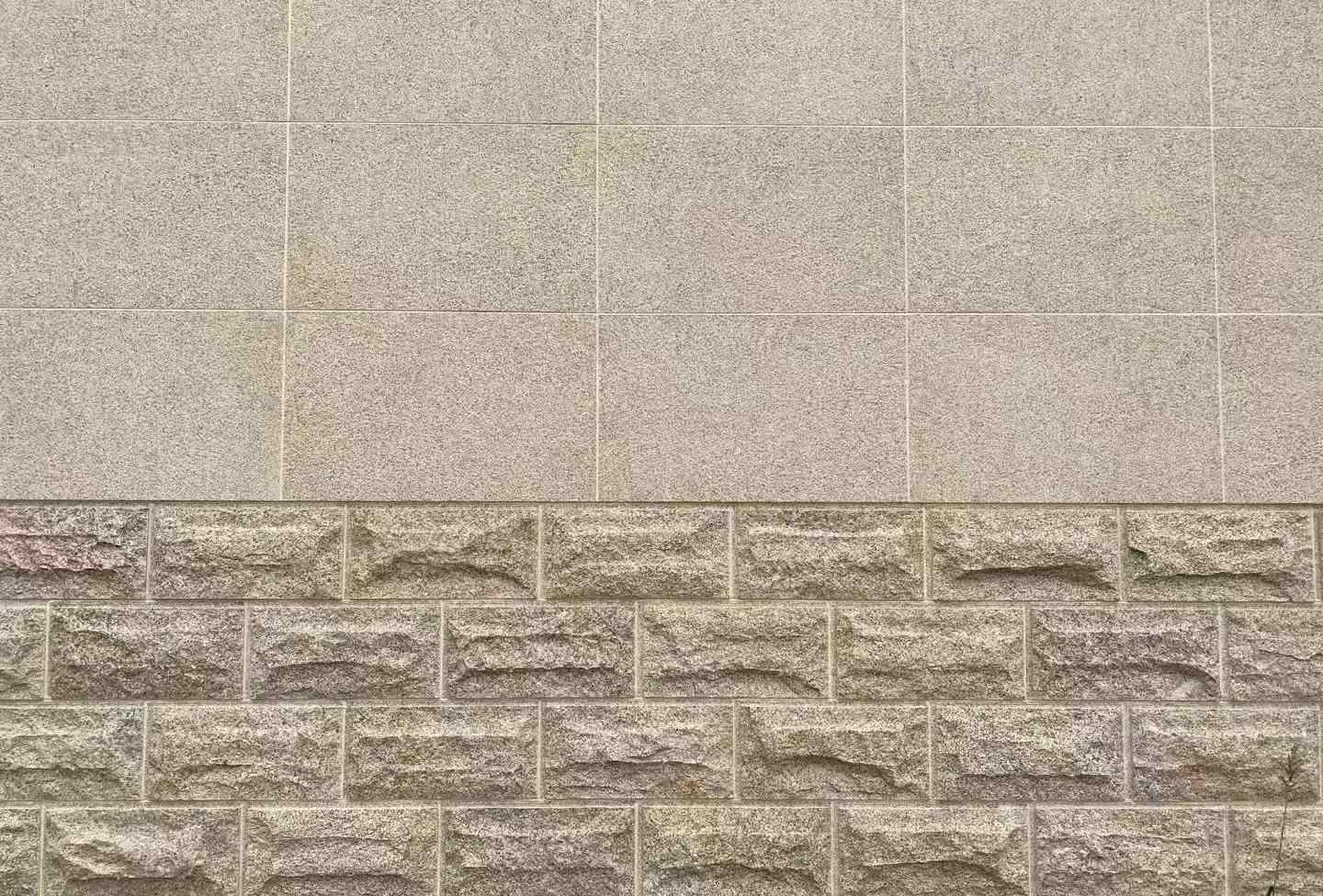 海南 黄金麻自然面蘑菇石配荔枝面干挂