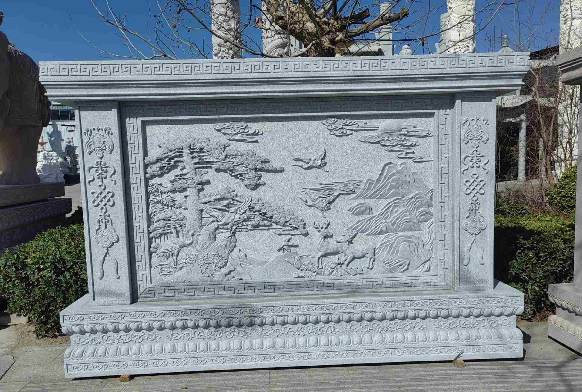 海南 芝麻白大型照壁，屏风，影壁