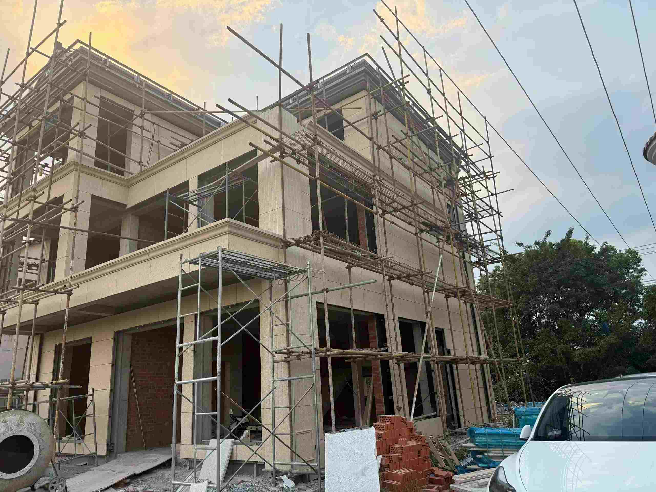 海南 黄金麻荔枝面花岗岩外墙干挂