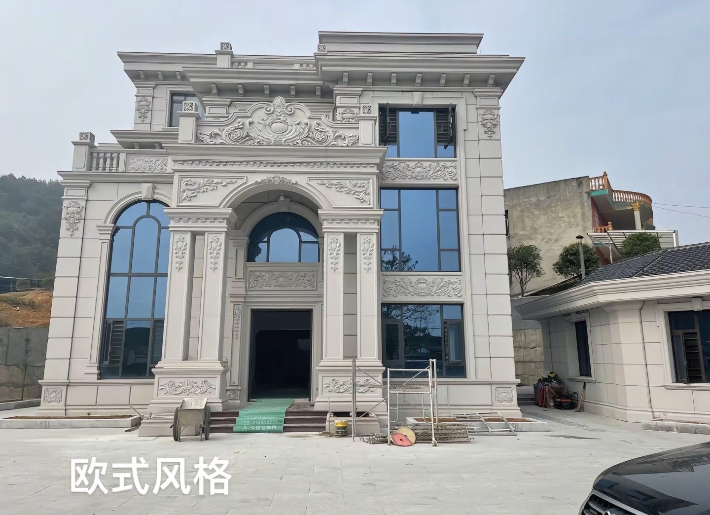 海南 白麻花岗岩别墅外墙干挂