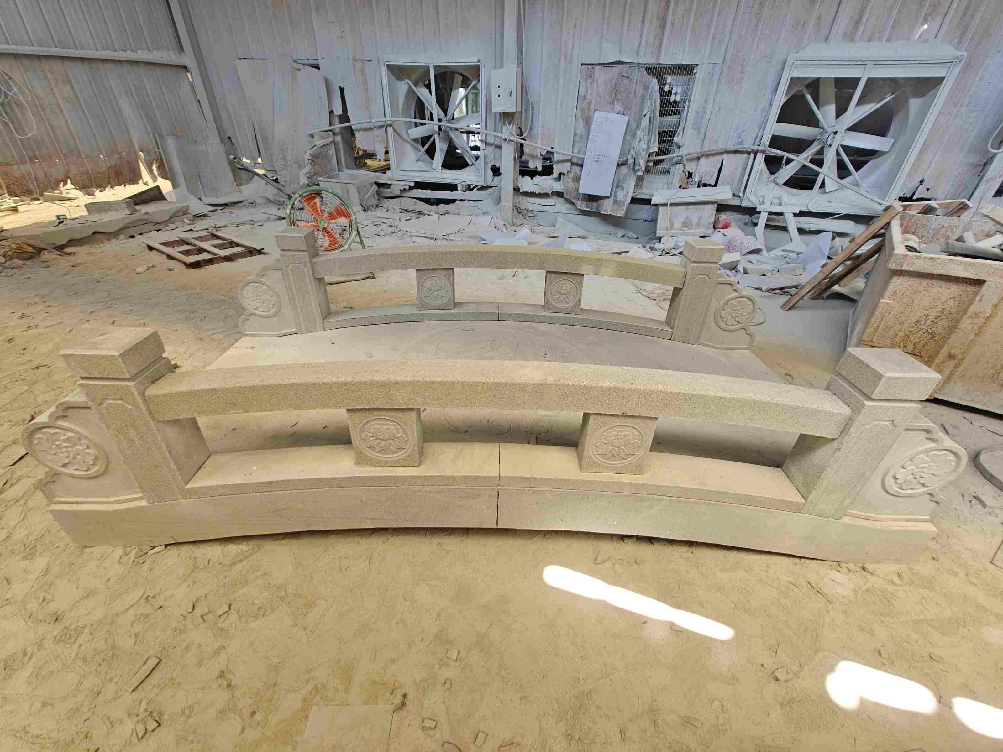 海南 芝麻灰花岗岩异形加工-拱桥，石桥