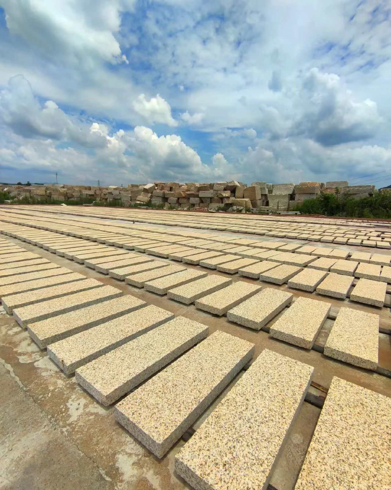 海南 黄金麻花岗岩荔枝面地铺石防护中